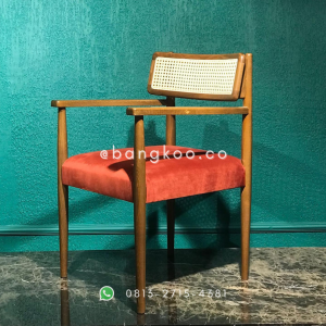 Kursi Makan Jati Rotan Minimalis 