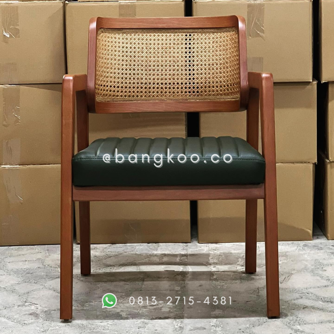 Kursi Makan Jati Modern Rotan