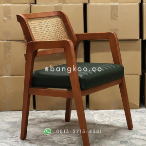 Kursi Makan Jati Modern Rotan 