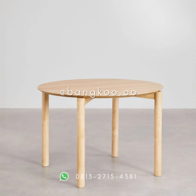 Meja Makan Jati Bulat