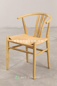Kursi Makan Jati Wishbone