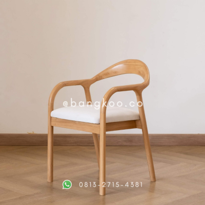 Kursi Makan Jati Lengkung
