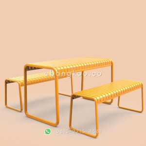 Set Meja Makan Bench Outdoor Palisade 