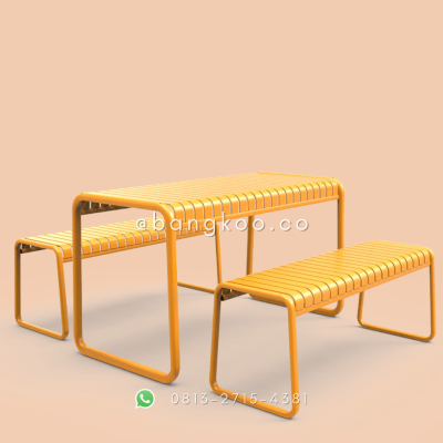 Set Meja Makan Bench Outdoor Palisade